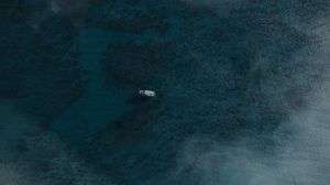 Preview wallpaper sea, water, boat, aerial view