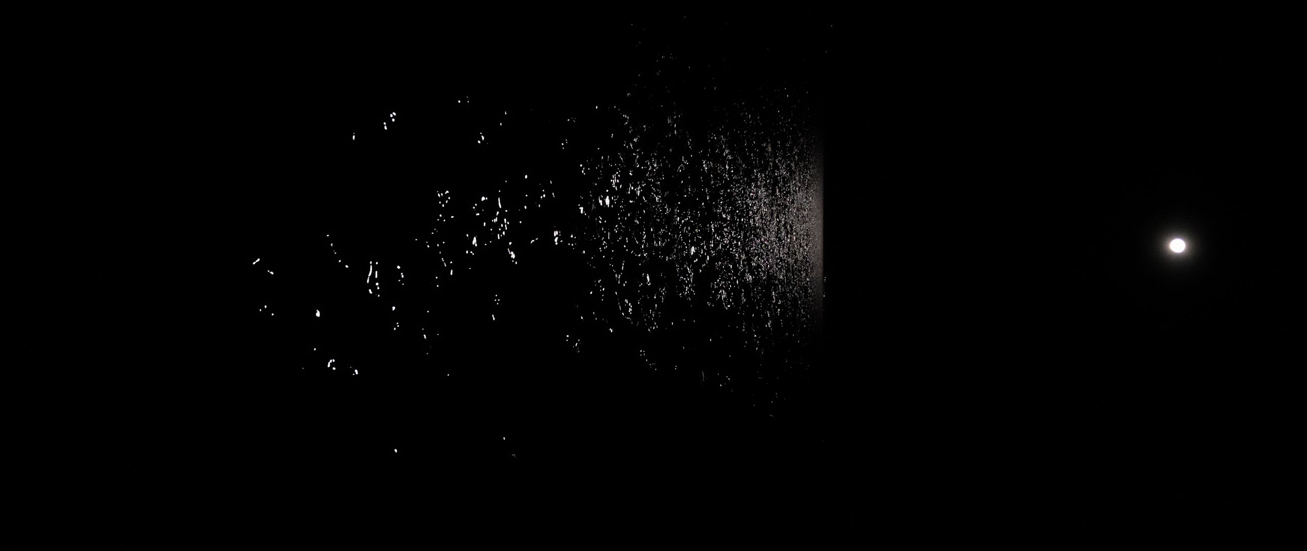 2560x1080 Wallpaper sea, water, moon, night, black