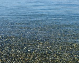 Preview wallpaper sea, water, pebbles, stones, nature