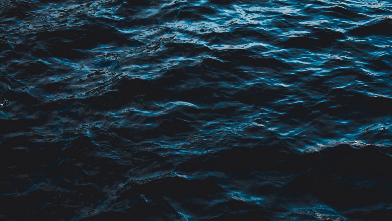 Wallpaper sea, water, ripples, waves, dark, surface