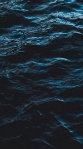 Preview wallpaper sea, water, ripples, waves, dark, surface