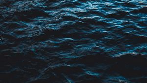 Preview wallpaper sea, water, ripples, waves, dark, surface