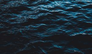 Preview wallpaper sea, water, ripples, waves, dark, surface