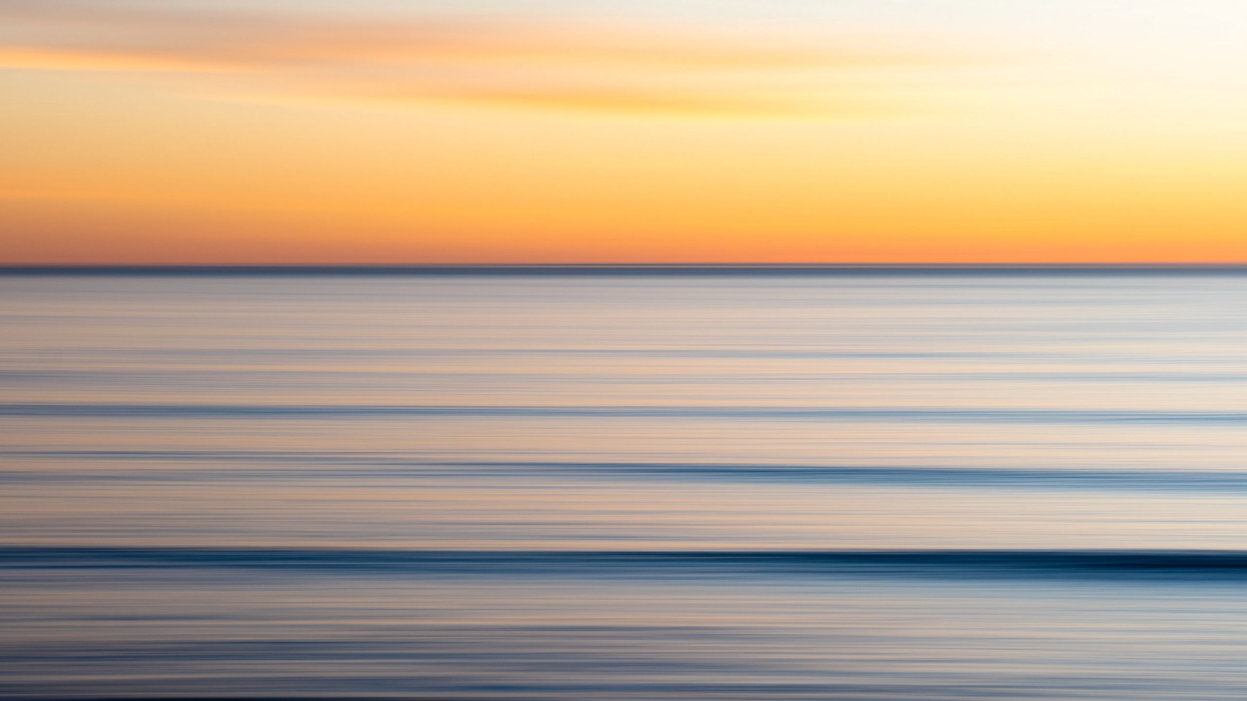 Download wallpaper 2560x1440 sea, water, sky, horizon, long exposure ...