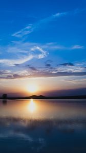 Preview wallpaper sea, water, sun, reflection, twilight
