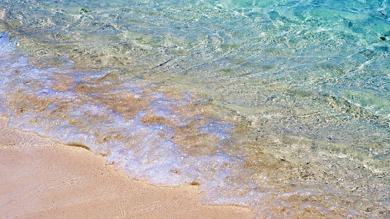 Wallpaper sea, water, transparent, sand