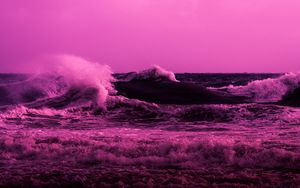 Preview wallpaper sea, water, waves, pink