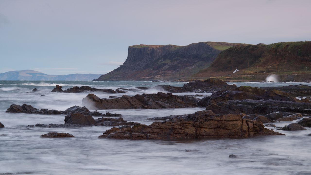 Wallpaper sea, water, waves, rocks, nature