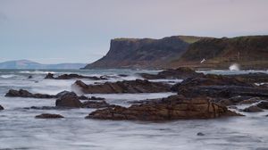 Preview wallpaper sea, water, waves, rocks, nature