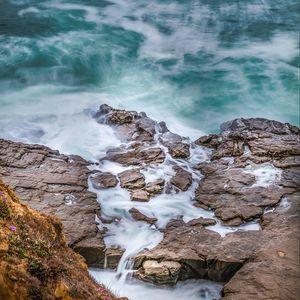 Preview wallpaper sea, water, waves, rocks