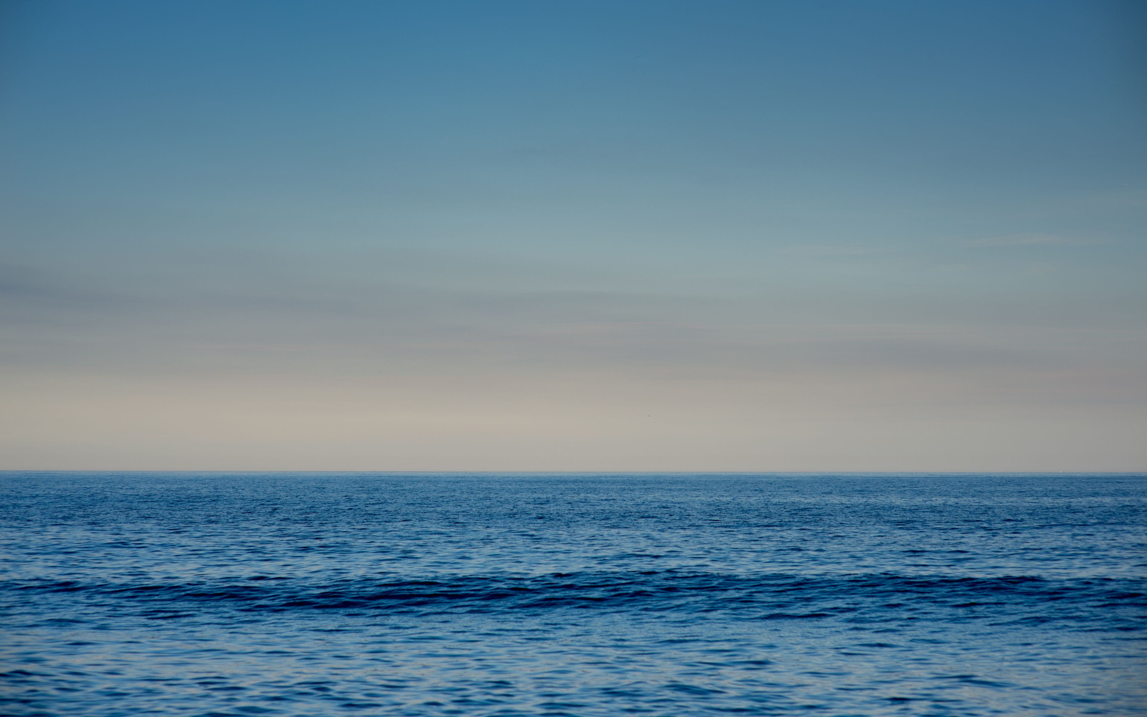 Download wallpaper 3840x2400 sea, water, waves, horizon, blue 4k ultra ...