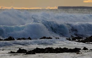 Preview wallpaper sea, water, waves, spray, nature