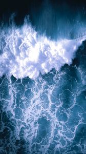 Preview wallpaper sea, wave, aerial view, water