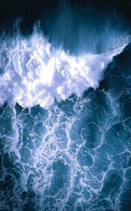 Preview wallpaper sea, wave, aerial view, water