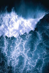 Preview wallpaper sea, wave, aerial view, water