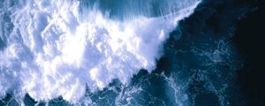 Preview wallpaper sea, wave, aerial view, water