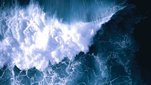 Preview wallpaper sea, wave, aerial view, water