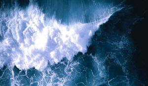 Preview wallpaper sea, wave, aerial view, water