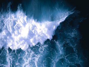 Preview wallpaper sea, wave, aerial view, water