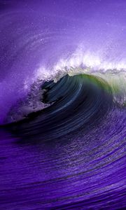 Preview wallpaper sea, wave, nature, purple