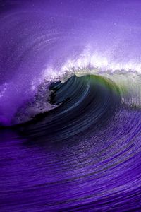 Preview wallpaper sea, wave, nature, purple