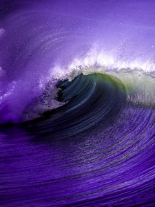 Preview wallpaper sea, wave, nature, purple