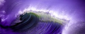 Preview wallpaper sea, wave, nature, purple
