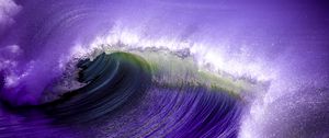 Preview wallpaper sea, wave, nature, purple