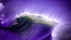 Preview wallpaper sea, wave, nature, purple