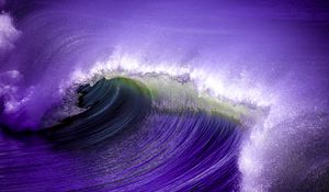 Preview wallpaper sea, wave, nature, purple