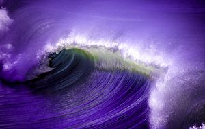 Preview wallpaper sea, wave, nature, purple