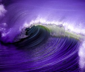 Preview wallpaper sea, wave, nature, purple