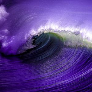 Preview wallpaper sea, wave, nature, purple