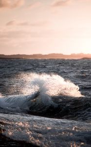 Preview wallpaper sea, wave, spray, drops, water