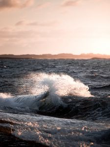Preview wallpaper sea, wave, spray, drops, water