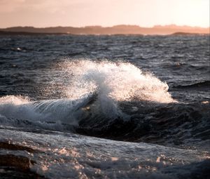 Preview wallpaper sea, wave, spray, drops, water