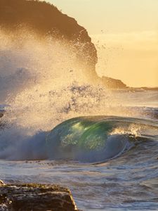 Preview wallpaper sea, wave, spray, water