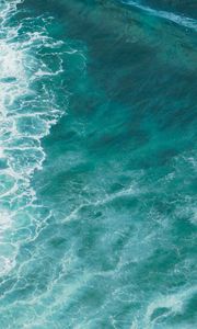 Preview wallpaper sea, wave, surface, water, blue, turquoise