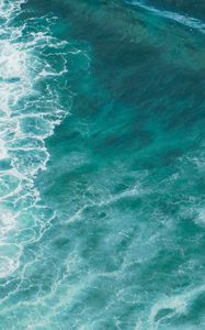 Preview wallpaper sea, wave, surface, water, blue, turquoise