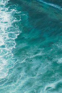 Preview wallpaper sea, wave, surface, water, blue, turquoise