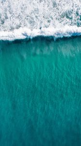 Preview wallpaper sea, wave, water, aerial view