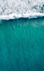 Preview wallpaper sea, wave, water, aerial view