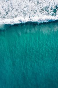 Preview wallpaper sea, wave, water, aerial view