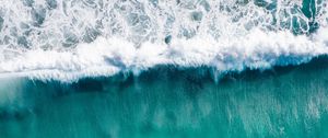 Preview wallpaper sea, wave, water, aerial view