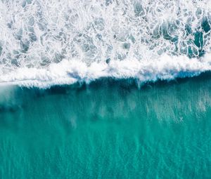 Preview wallpaper sea, wave, water, aerial view