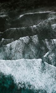 Preview wallpaper sea, waves, aerial view, water, surface