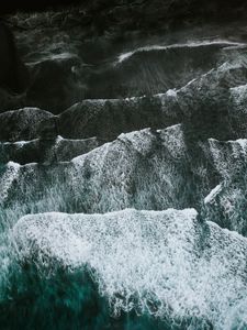 Preview wallpaper sea, waves, aerial view, water, surface