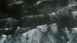 Preview wallpaper sea, waves, aerial view, water, surface