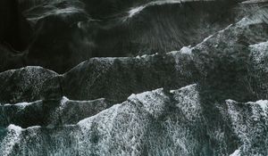 Preview wallpaper sea, waves, aerial view, water, surface
