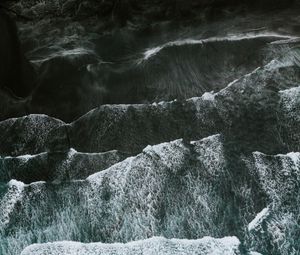 Preview wallpaper sea, waves, aerial view, water, surface